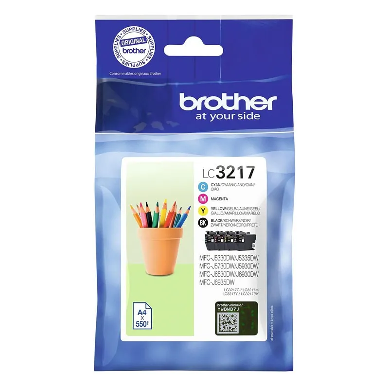 Pack 4 Brother LC 3217 Cartuchos Originales | Ahorro Imprimiendo