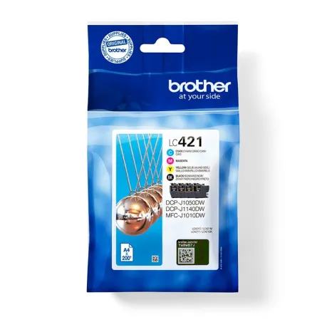 Pack 4 Brother LC 421 Cartuchos Originales