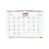 Finocam Neutro Calendario de Pared - 16 Meses - Mes Vista - Formato L - 340x240mm - Espiral Doble Metalica - Papel de 120g/m2 -