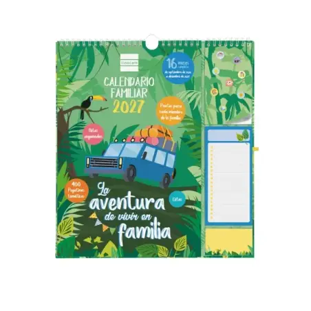Finocam Sep Calendario de Pared - 16 Meses - Mes Vista - Formato Plus - 215x325mm - Espiral Doble Metalica - Papel de 140g/m2 -