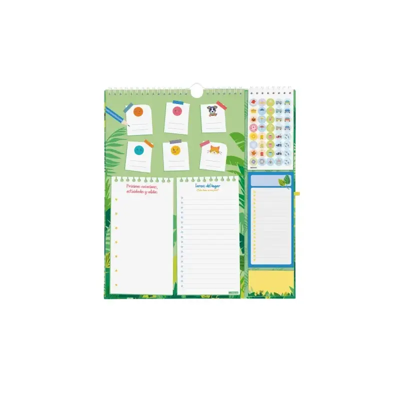 Finocam Sep Calendario de Pared - 16 Meses - Mes Vista - Formato Plus - 215x325mm - Espiral Doble Metalica - Papel de 140g/m2 -