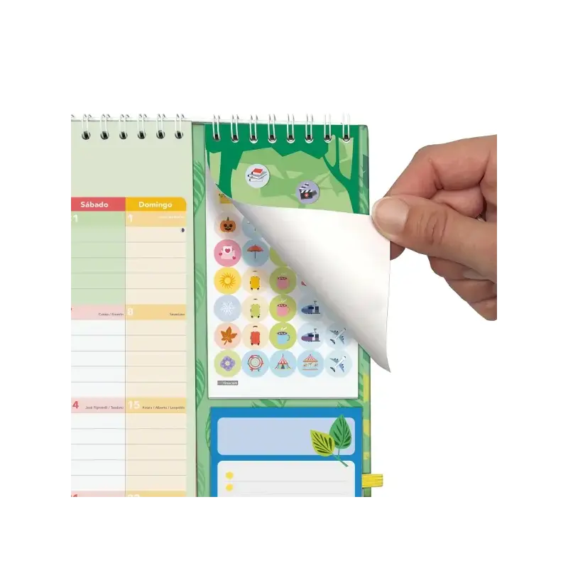 Finocam Sep Calendario de Pared - 16 Meses - Mes Vista - Formato Plus - 215x325mm - Espiral Doble Metalica - Papel de 140g/m2 -