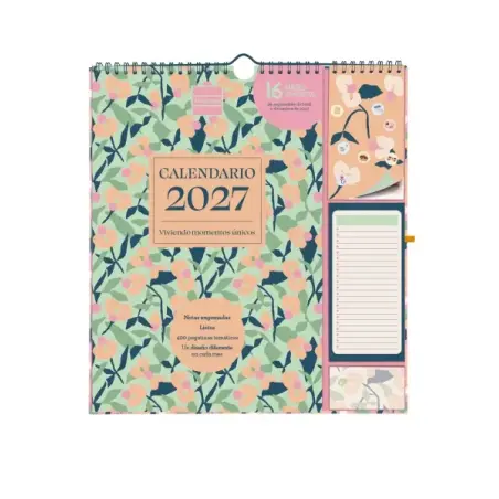 Finocam Sep Calendario de Pared - 16 Meses - Mes Vista - Formato Plus - 215x325mm - Espiral Doble Metalica - Papel de 140g/m2 -