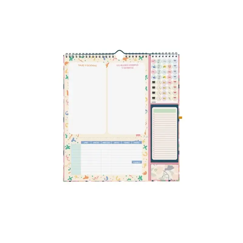 Finocam Sep Calendario de Pared - 16 Meses - Mes Vista - Formato Plus - 215x325mm - Espiral Doble Metalica - Papel de 140g/m2 -