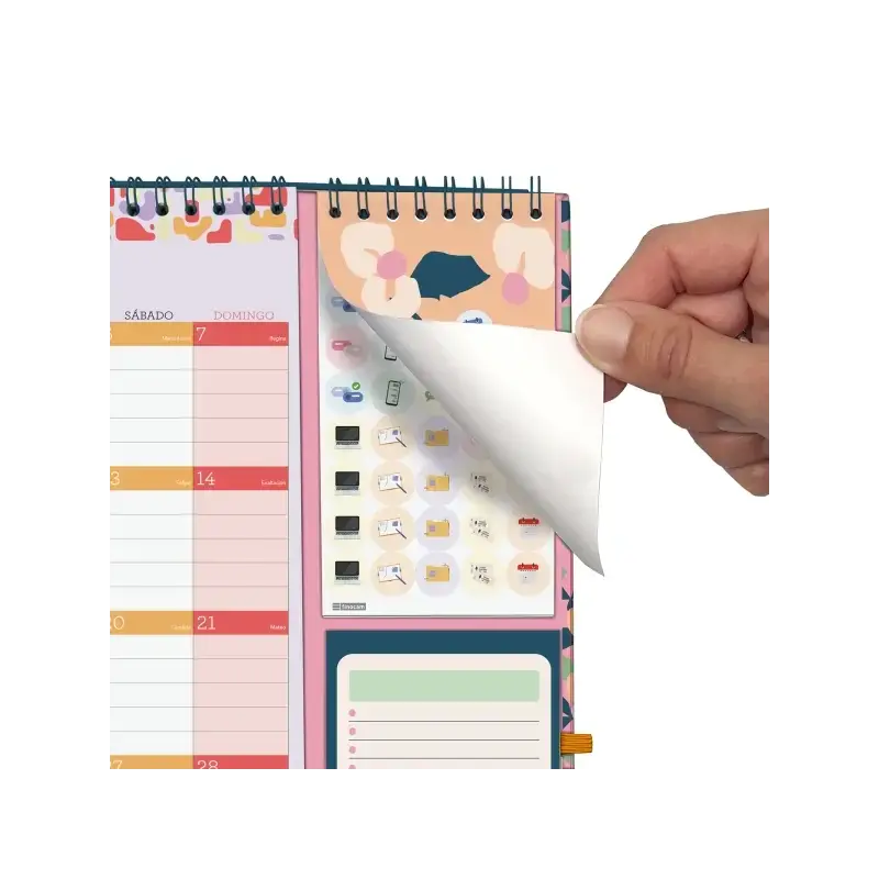 Finocam Sep Calendario de Pared - 16 Meses - Mes Vista - Formato Plus - 215x325mm - Espiral Doble Metalica - Papel de 140g/m2 -