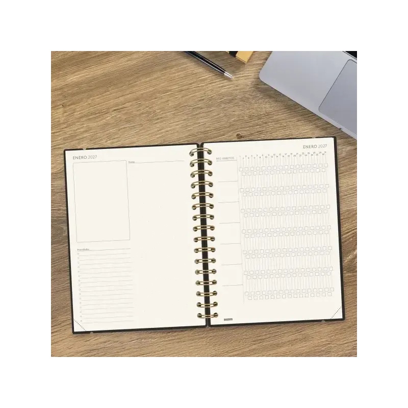 Finocam Haiku Agenda de Espiral - 16 Meses - Semana Vista Horizontal - Formato E10 - 155x212mm - Tapa Dura - Papel de 95g/m2 - C