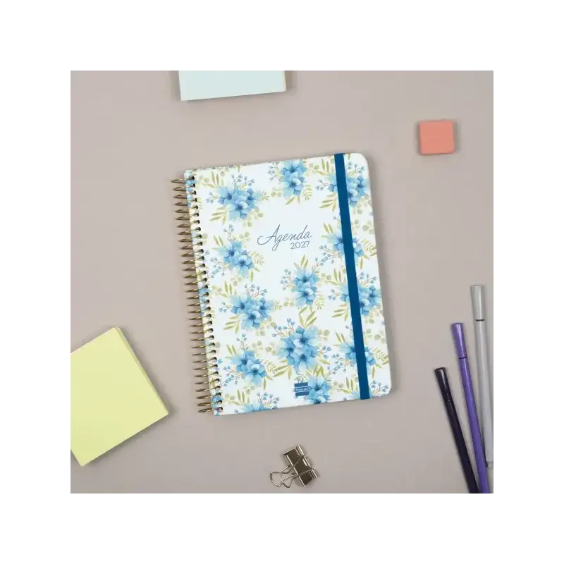 Finocam Cloe Agenda de Espiral - 16 Meses - Semana Vista Horizontal - Formato E10 - 155x212mm - Tapa Dura - Papel de 100g/m2 - C