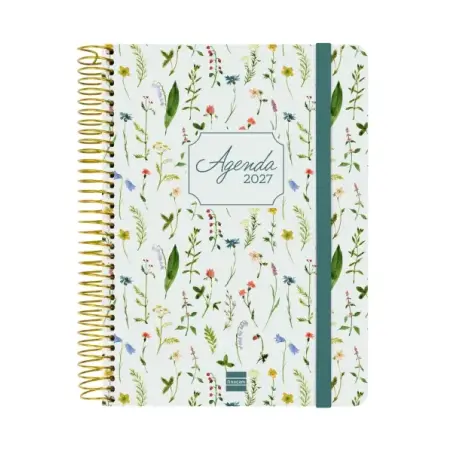Finocam Cloe Agenda de Espiral - 16 Meses - Semana Vista Horizontal - Formato E10 - 155x212mm - Tapa Dura - Papel de 100g/m2 - C