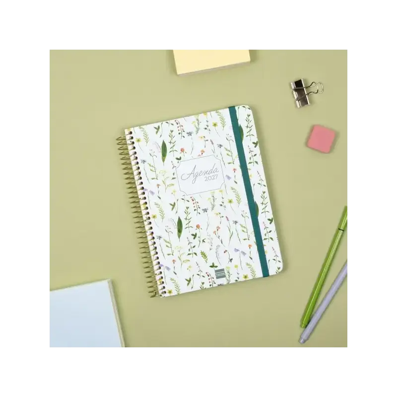 Finocam Cloe Agenda de Espiral - 16 Meses - Semana Vista Horizontal - Formato E10 - 155x212mm - Tapa Dura - Papel de 100g/m2 - C
