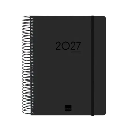 Finocam Ikon Agenda de Espiral Internacional - 16 Meses - 1 Dia por Pagina - Formato E10 - 155x212mm - Tapas de Polipropileno -