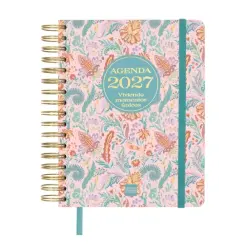 Finocam Vitae Agenda de Espiral - 16 Meses - Semana Vista Horizontal - Formato 4º - 155x217mm - Tapa Dura - Papel de 80g/m2 - Ci