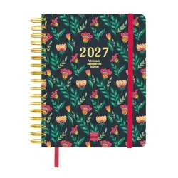 Finocam Vitae Agenda de Espiral - 16 Meses - Semana Vista Horizontal - Formato 4º - 155x217mm - Tapa Dura - Papel de 80g/m2 - Ci