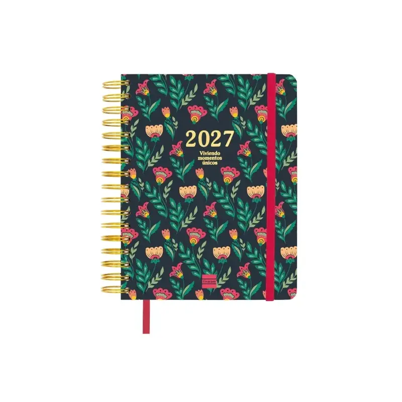Finocam Vitae Agenda de Espiral - 16 Meses - Semana Vista Horizontal - Formato 4º - 155x217mm - Tapa Dura - Papel de 80g/m2 - Ci
