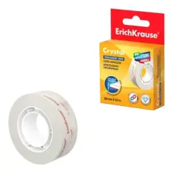 Erichkrause Cinta Adhesiva Crystal - 18mmx33m - Transparente | Ahorro Imprimiendo
