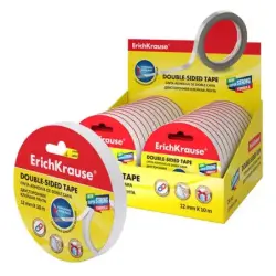 Erichkrause Cinta Adhesiva de Doble Cara - 12mmx10m - Expositor 24 uds. - Transparente | Ahorro Imprimiendo