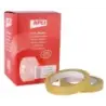 Apli Cinta Adhesiva Transparente 15mm x 66m - Resistente al Agua y a la Intemperie - Facil de Cortar con las Manos - Ideal para