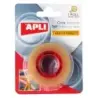 Apli Cinta Adhesiva Transparente 19mm x 33m - Resistente al Agua y a la Humedad - Facil de Cortar con las Manos - Ideal para Uso