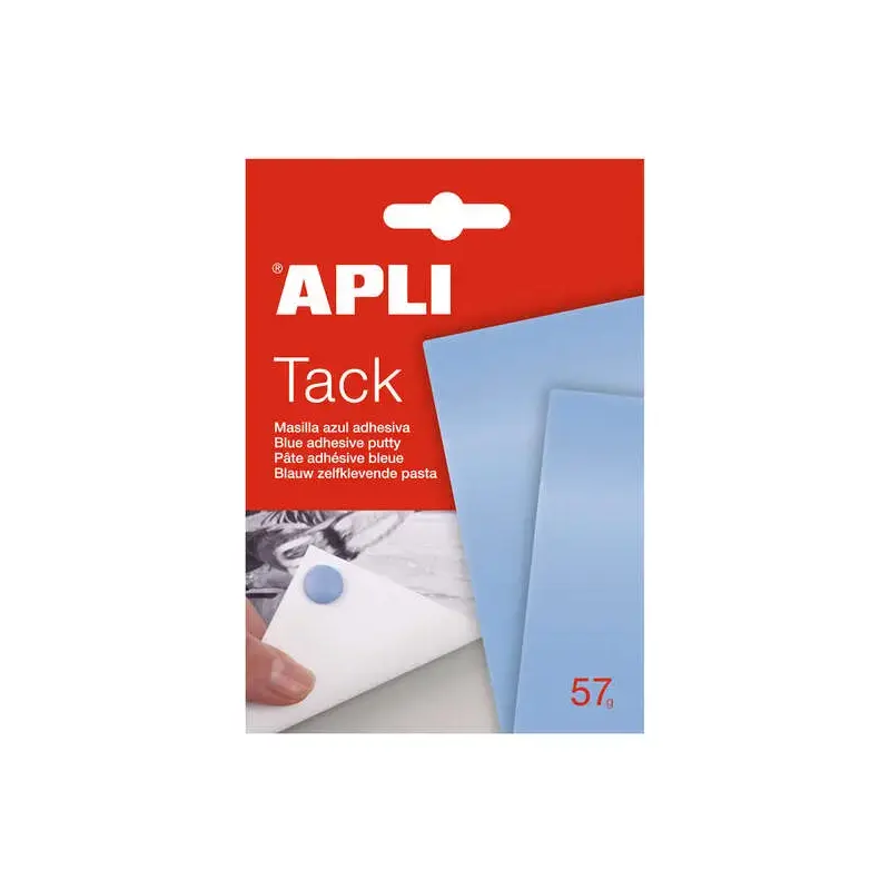Apli Tack Masilla Azul 57g - Reutilizable - No Deja Residuos - Facil de Moldear Azul | Ahorro Imprimiendo