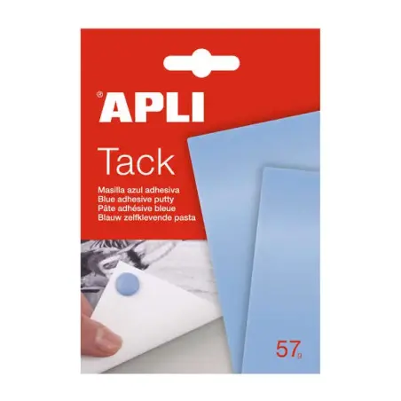 Apli Tack Masilla Azul 57g - Reutilizable - No Deja Residuos - Facil de Moldear Azul | Ahorro Imprimiendo