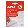 Apli Pack de 64 Puntos Adhesivos Removibles - Adhesivo Removible - Facil de Usar - Ideal para Manualidades y Oficina - Transpare