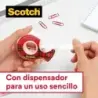 Scotch Crystal Cinta Adhesiva 12mm x 10m - Incluye Dispensador - Supertransparente | Ahorro Imprimiendo
