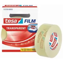 Tesa Tesafilm Cinta Autoadhesiva Transparente 19mmx33m - Resistente al Desgarro - Sin PVC | Ahorro Imprimiendo