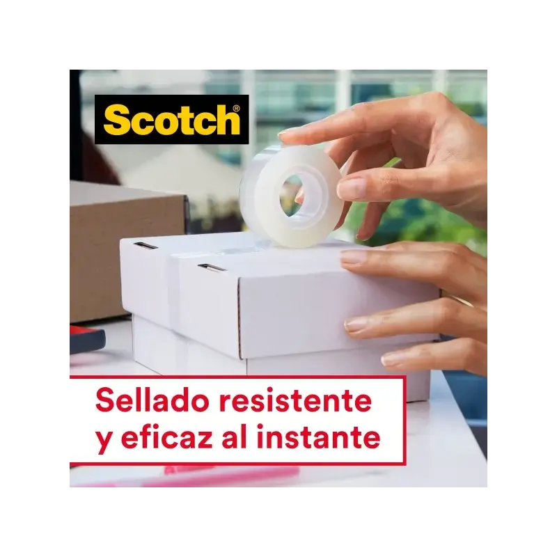 Scotch Crystal Cinta Adhesiva 19mm x 33m - Supertransparente | Ahorro Imprimiendo