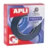 Apli Cinta Adhesiva Magnetica 19mm x 1m - Facil de Cortar y Pegar - Ideal para Manualidades y Organizacion - Negra | Ahorro Impr