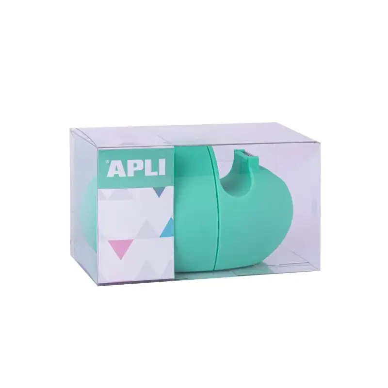Apli Nordik Collection Dispensador de Cinta Adhesiva para Rollos 19mmx33m - Textura Suave y Tacto Agradable - Colores Aleatorios