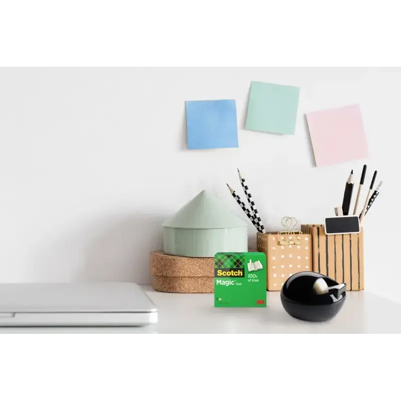 Scotch Dispensador de Cinta Adhesiva - para Cintas de hasta 19mm x 7.5m - Incluye Cinta Adhesiva - Estilo Moderno - Color Negro