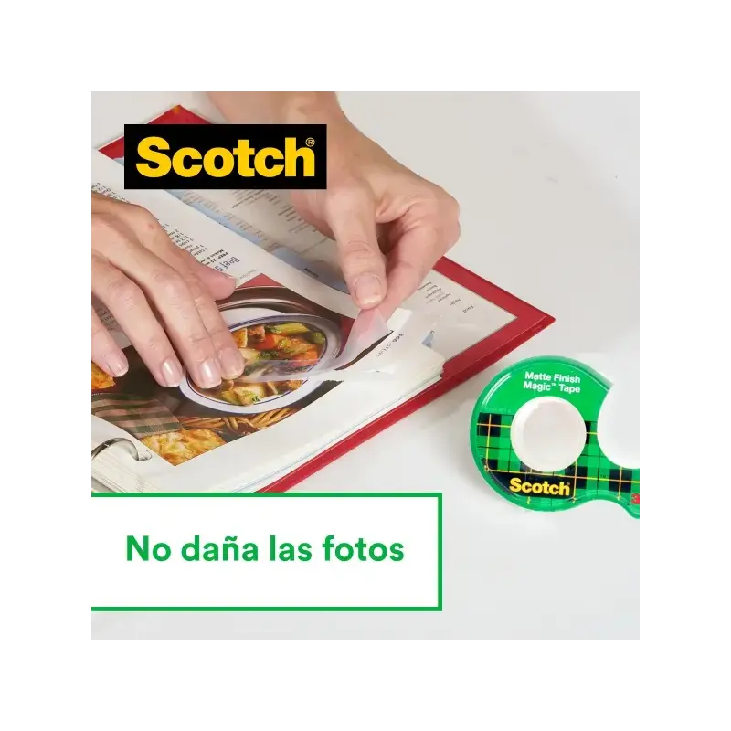 Scotch Dispensador de Cinta Adhesiva - para Cintas de hasta 19mm x 7.5m - Incluye Cinta Adhesiva - Estilo Moderno - Color Negro