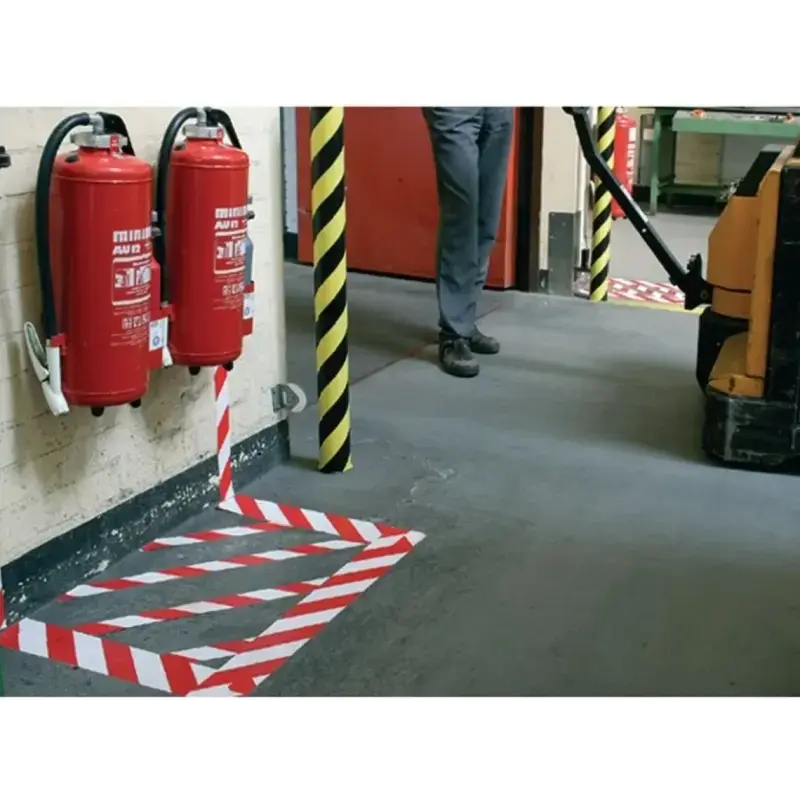 Tesa Cinta Adhesiva de Señalizacion 50mm x 66m - Ideal para Señalizar Obstaculos Permanentes - Adhesivo sin disolventes - Color