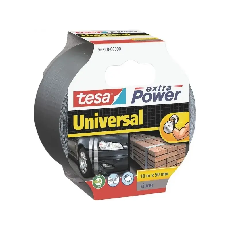 Tesa Extra Power Universal Cinta Adhesiva Multiusos 50mm x 10 Metros - Fuerte Poder de Pegado - Se Rompe Facilmente con la Mano