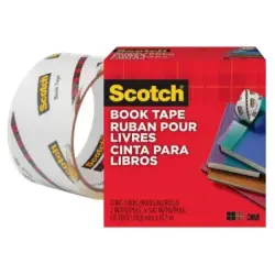Scotch Cinta Adhesiva para Reparacion de Libros - 50.8mm x 13.7m - Color Transparente | Ahorro Imprimiendo