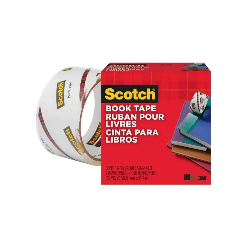 Scotch Cinta Adhesiva para Reparacion de Libros - 50.8mm x 13.7m - Color Transparente | Ahorro Imprimiendo