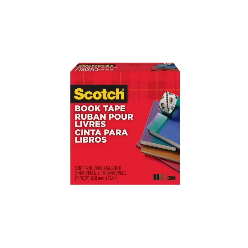 Scotch Cinta Adhesiva para Reparacion de Libros - 50.8mm x 13.7m - Color Transparente | Ahorro Imprimiendo