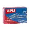 Apli Clips Alambre Nº 1½ (26mm) - Acabado Niquel Brillante - Alta Resistencia a la Oxidacion - Caja con 100 Clips | Ahorro Impri