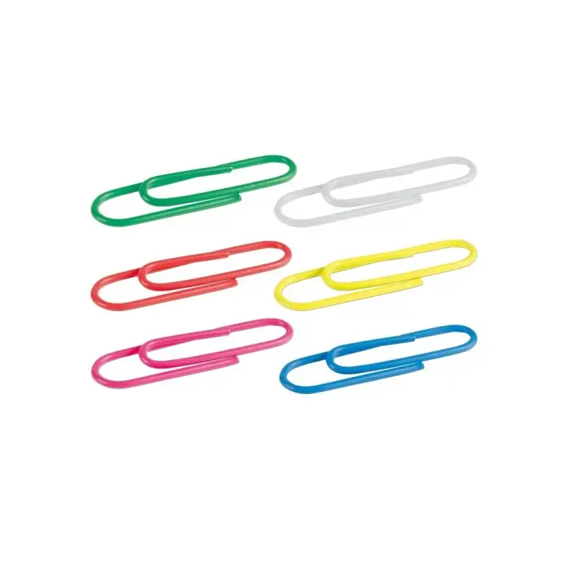 Milan Caja de 100 Clips Metalicos Plastificados 33mm - Colores Surtidos | Ahorro Imprimiendo