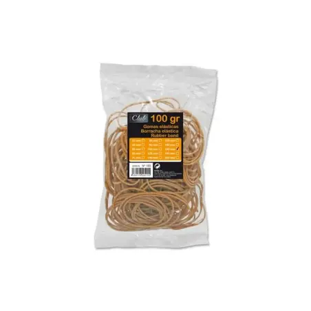 Ingraf Bolsa de 100gr de Gomas Elasticas 180mm - Alta Calidad - 70% Caucho - Gran Resistencia y Elasticidad - Color Marron | Aho