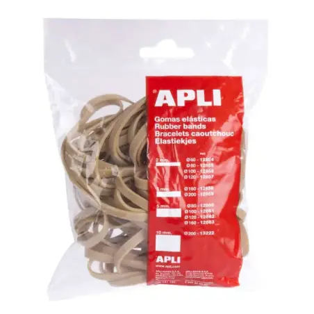 Apli Gomas Elasticas de Caucho Natural - Ø 160 x 5mm - Gran Elasticidad y Resistencia - Contenido 100 G | Ahorro Imprimiendo