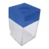 Dohe Portaclips en Plastico con Deposito Transparente - 42x42x70mm - Embocadura Imantada de Color Azul | Ahorro Imprimiendo