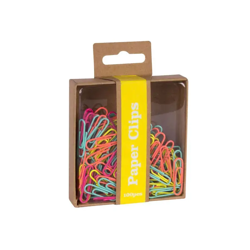 Apli Fluor Collection Pack de 100 Clips de Colores Fucsia, Amarillo, Naranja y Turquesa | Ahorro Imprimiendo