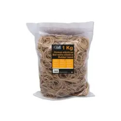 Ingraf Bolsa de 1kg de Gomas Elasticas 80mm - Alta Calidad - 70% Caucho - Gran Resistencia y Elasticidad - Color Marron | Ahorro