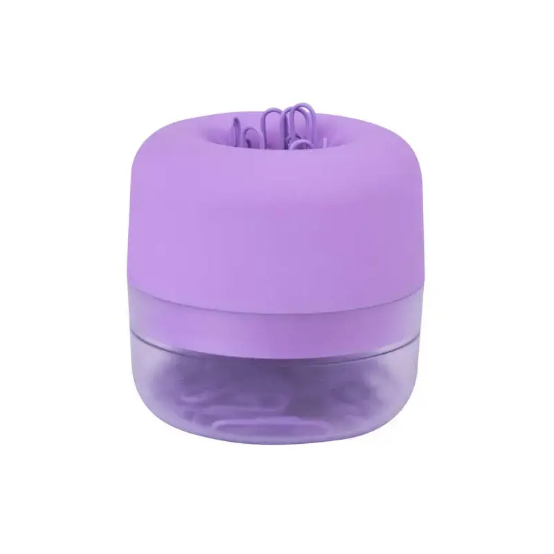 Apli Nordik Collection Expositor de Clips - Ø72x72mm - 8 Dispensadores en 4 Colores Pastel - Tapa Magnetica "Soft Touch" y Textu