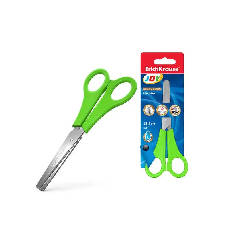 Erichkrause Joy Tijeras para Zurdos 13.5cm - Cuchillas Acero Inoxidable - Extremos Redondeados - Resistente a La Corrosion - Man