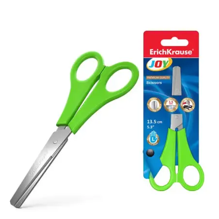 Erichkrause Joy Tijeras para Zurdos 13.5cm - Cuchillas Acero Inoxidable - Extremos Redondeados - Resistente a La Corrosion - Man