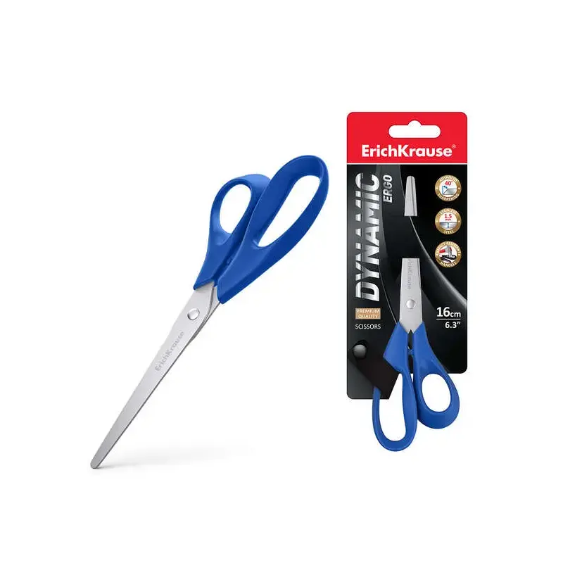 Erichkrause Dynamic Tijeras con Cuchillas de Acero Inoxidable 16cm - Afilado Doble Avanzado - Resistente a la Corrosion - Mangos