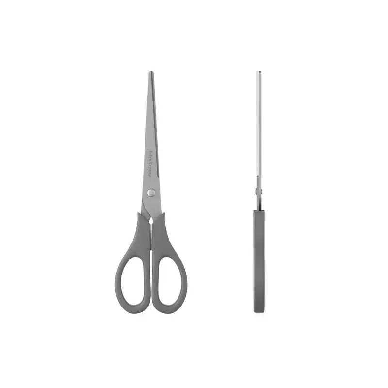 ErichKrause EasyCut Tijeras de Acero Inoxidable 19cm - Doble Afilado Avanzado - Colores Surtidos Aleatorios | Ahorro Imprimiendo