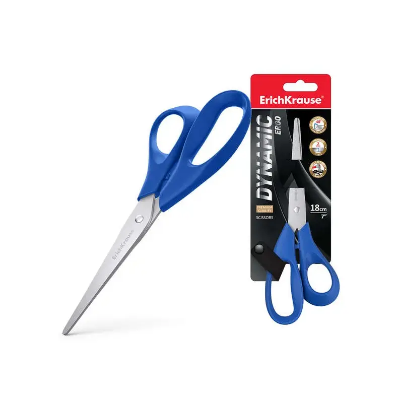 Erichkrause Dynamic Tijeras con Cuchillas de Acero Inoxidable 18cm - Afilado Doble Avanzado - Resistente a la Corrosion - Mangos