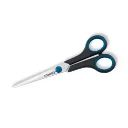 Dahle 54407 Office Comfort-Grip Tijeras de Acero Templado 18cm - Hojas Afiladas - Mangos Revestidos de Goma | Ahorro Imprimiendo